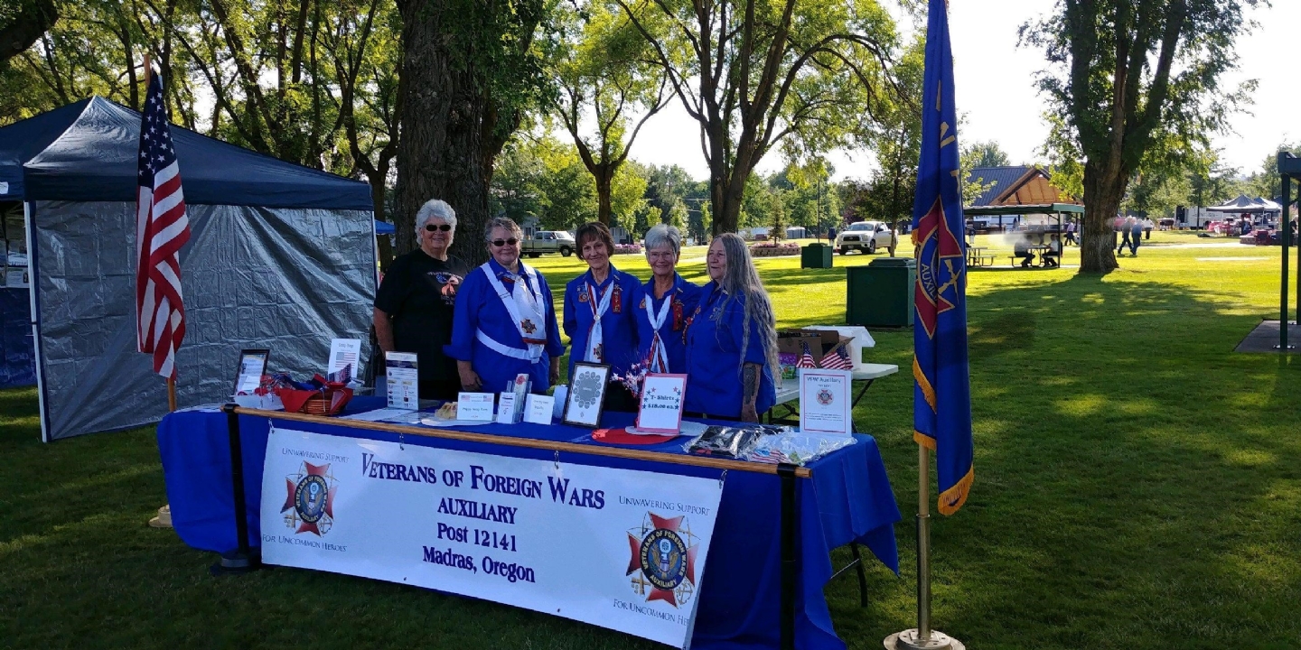 This is our Auxiliary Booth at Sahalee Park 